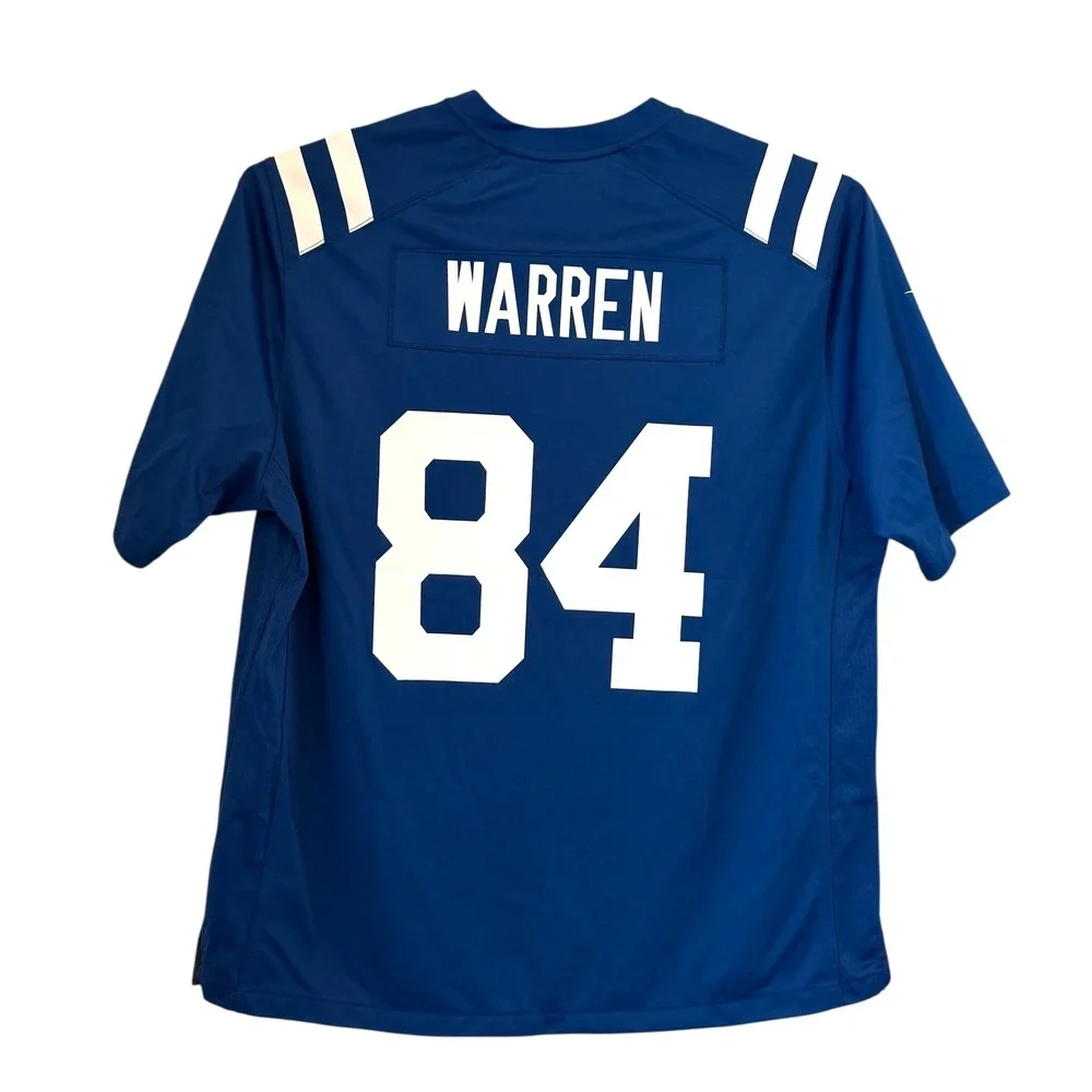 Nike NFL Indianapolis Colts Tyler Warren‎ 84 Jersey Mens XXL Blue White NEW READ